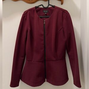 Topshop Women's Deep Red Blazer